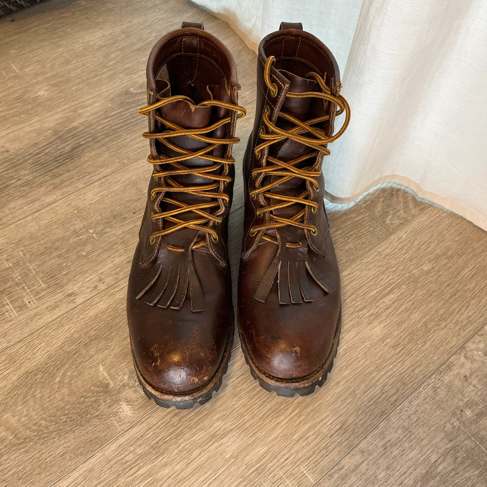 Vintage 70s Dayton Boots Steel Toe Work Boots Vibram Sole Made in Canada Men 9.5 - Picture 5 of 12